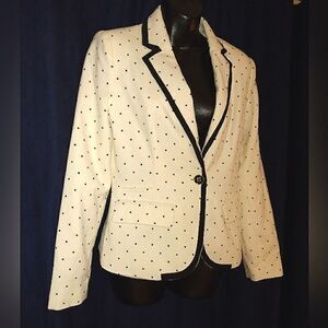 Merona Blazer Jacket Polka Dot SZ 4 NWT